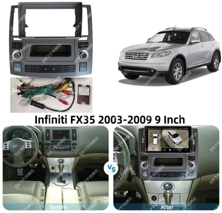 Carmedia SF-9279-2-P-2K магнитола для Infiniti FX35 (S50), FX45 (S50) (2006-2009) на Android 12 c 4GB, DSP, 4G