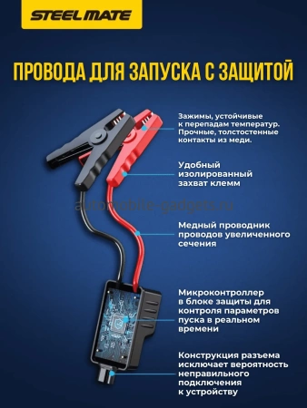 Пусковое устройство с компрессором SteelMate V12