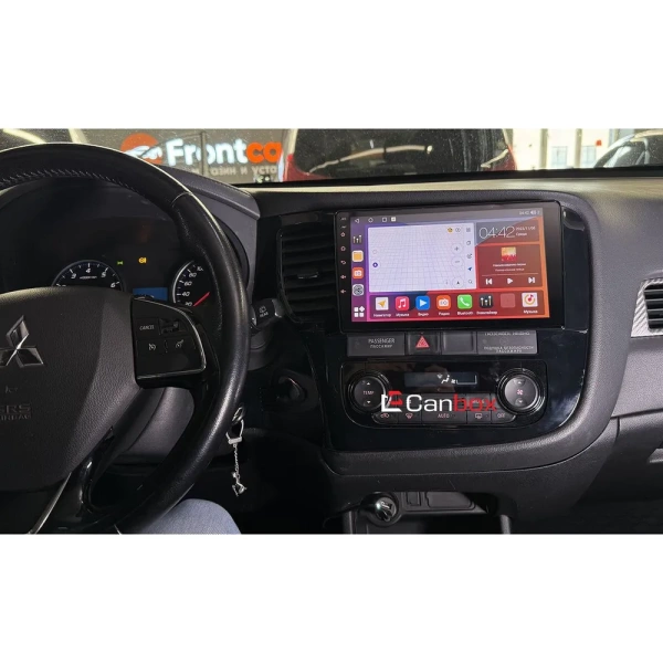 Штатная магнитола Mitsubishi Outlander 3 2012-2024 (глянцевая) Canbox EVO 5810-9-0145 на Android 14 (4G-SIM, 4/64, DSP, QLed, AI, 360)