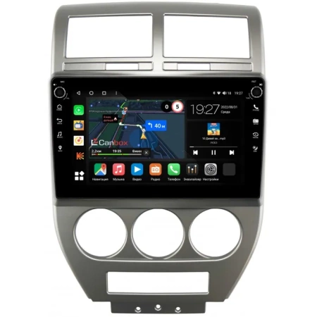 Штатная магнитола Canbox M-Line 7825-10-328 для Jeep Compass, Liberty (Patriot) 2006-2010 на Android 10 (4G-SIM, 2/32, DSP, QLed) С крутилками