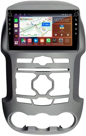 Штатная магнитола Canbox M-Line 7801-9-2143 для Ford Ranger 3 2011-2015 (серая, с сохранением кнопок) на Android 10 (4G-SIM, 2/32, DSP, IPS) С крутилками