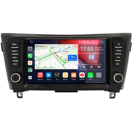 Nissan Qashqai 2, X-Trail (T32) 2013-2022 (для авто с 1 камерой, без NAVI, без кругового обзора) Canbox GT9-3696 2/32 Android 10 (IPS, DSP, CarPlay)