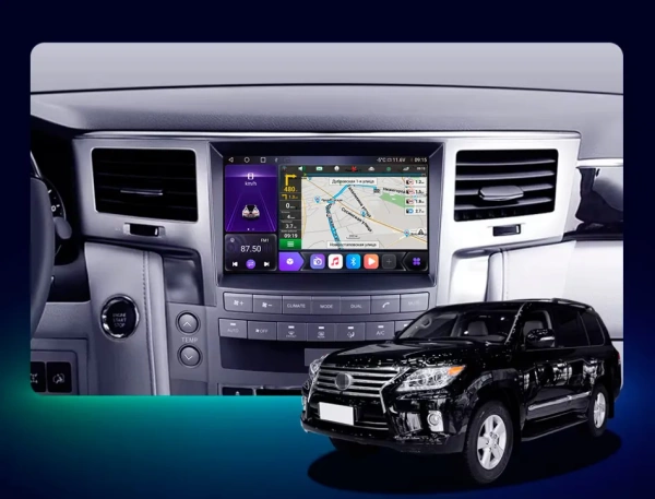 Штатная магнитола Lexus LX 570 2007-2015 (Вид 2, Тип A, can LZ) OEM RK9-2501 на Android 10 (CarPlay, AHD, 1/32)