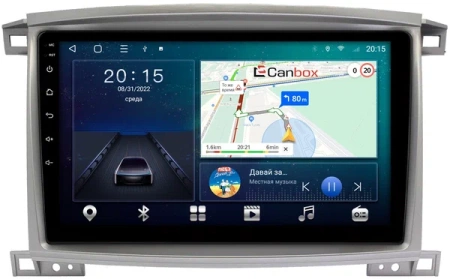 Штатная магнитола Toyota Land Cruiser 100 2002-2007 Canbox L-Line 4168-1098 на Android 10 (4G-SIM, 3/32, TS18, DSP, QLed)