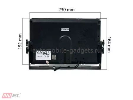 AVS0904BM (AHD) Парковочный монитор с квадратором 9" для грузовиков и автобусов