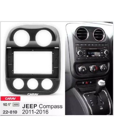 Carav 22-810 переходная рамка для установки автомагнитолы 9" в JEEP Compass 2011-2016