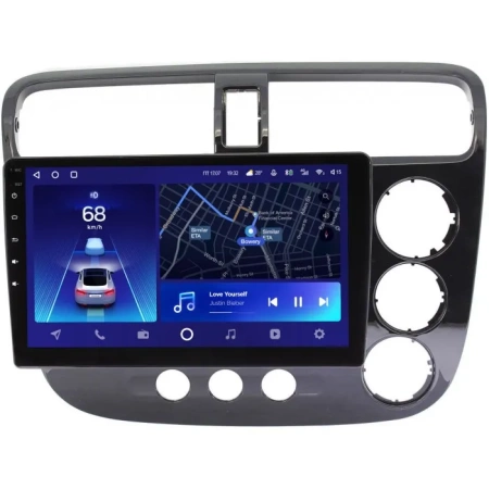 Штатное головное устройство Honda Civic 7 2000-2006 (для авто с климат-контролем, правый руль, глянцевая, черная) Teyes CC2L PLUS 2/32 9 дюймов RM-9206 на Android 8.1 (DSP, IPS, AHD)