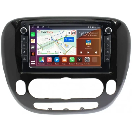 Штатная магнитола Kia Soul 2 2013-2019 (авто без климат-контроля, глянцевая) Canbox H-Line 7822-9-157 на Android 10 (4G-SIM, 4/32, DSP, IPS) С крутилками