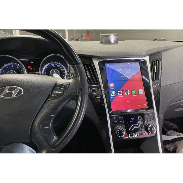 Штатное головное устройство Hyundai Sonata 6 (YF) 2009-2014 (авто без камеры) Canbox PRO-Line (Tesla style) 9.7 дюймов 12/256 7884-1312-196 на Android 13 (4G-SIM, DSP, QLed)