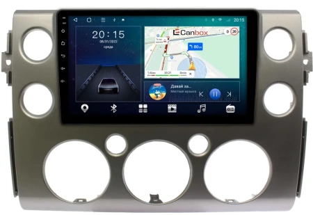Штатная магнитола Toyota FJ Cruiser 2006-2022 (серебро) Canbox L-Line 4296-9-189 на Android 10 (4G-SIM, 6/128, TS18, DSP, QLed)