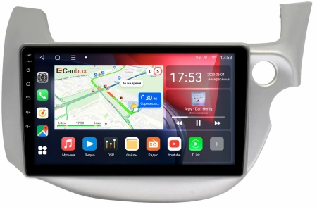 Honda Fit 2 2007-2014 (светло-серая) Canbox L-Line 4295-10-671 на Android 10 (4G-SIM, 6/128, TS18, DSP, QLed)