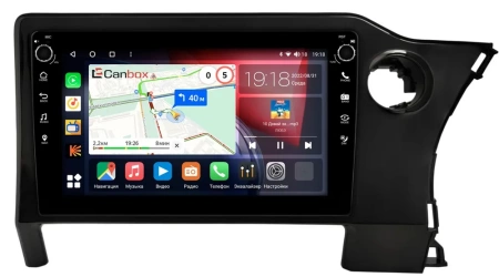 Штатная магнитола Toyota Noah 4 (R90) 2022-2024 Canbox H-Line 7806-10-566 на Android 10 (4G-SIM, 4/32, DSP, QLed) С крутилками