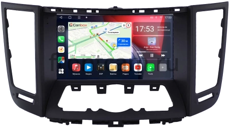 Штатная магнитола Canbox L-Line 4169-9-1725 для Infiniti FX50 (S51), FX37 (S51), FX35 (S51) 2008-2013 (Тип A, для авто без сенсорного экрана и кнопки TEL) на Android 10 (4G-SIM, 2/32, TS18, DSP, QLed)