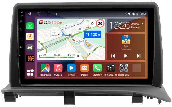 Штатная магнитола Mitsubishi Space Gear 1997-2007 (левый руль, взамен верхнего бардачка) Canbox H-Line 4166-9-0104 на Android 10 (4G-SIM, 4/32, DSP, QLed)