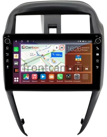 Nissan Sunny (N17) 2011-2024 Canbox H-Line 7806-10-2238 на Android 10 (4G-SIM, 4/32, DSP, QLed) С крутилками