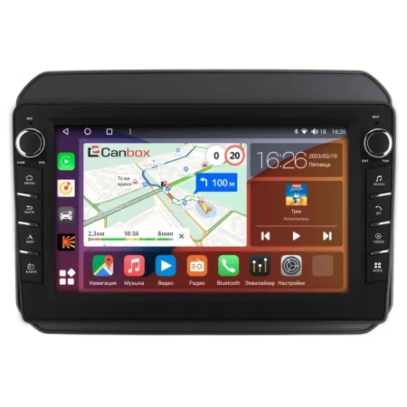 Штатная магнитола Canbox H-Line 7832-9168 для Suzuki Ignis 3 2016-2024 (матовая, Тип 1) на Android 10 (4G-SIM, 4/32, DSP, IPS) С крутилками