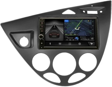 Ford Focus 1998-2005 (черная) Canbox M-Line 5601-RP-11-548-238 на Android 10 (4G-SIM, 2/32, DSP, IPS) С крутилкой