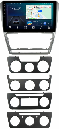 Штатная магнитола Canbox L-Line 4170-10-1216 для Skoda Octavia A5 2004-2013 (серебро) на Android 10 (4G-SIM, 2/32, TS18, DSP, QLed)