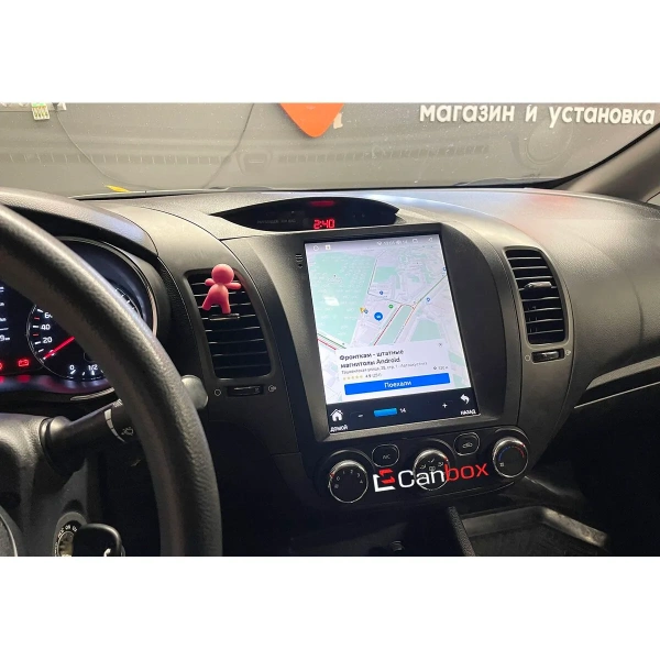 Штатное головное устройство Kia Cerato 3 2013-2020 (седан) Canbox PRO-Line (Tesla style) 9.7 дюймов 6/128 7882-1312-30 на Android 13 (4G-SIM, DSP, QLed)