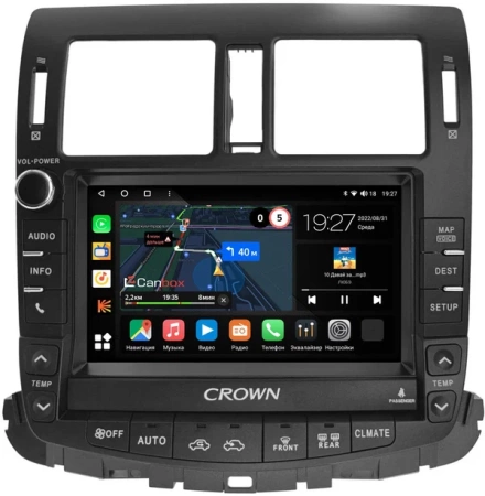 Штатная магнитола Toyota Crown (S200) 2008-2012 (Для авто c монитором и 1 CD) Canbox M-Line 4544-9-5379 на Android 10 (4G-SIM, 2/32, DSP, QLed)