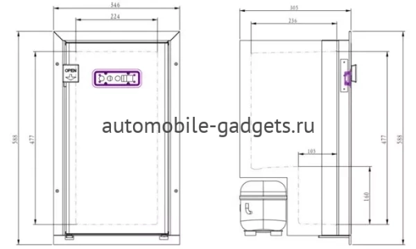 Встраиваемый холодильник Colku DC-18