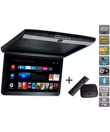 AVS1717MPP (черный) + Xiaomi Mi Box + AV1252DC Потолочный монитор на Android