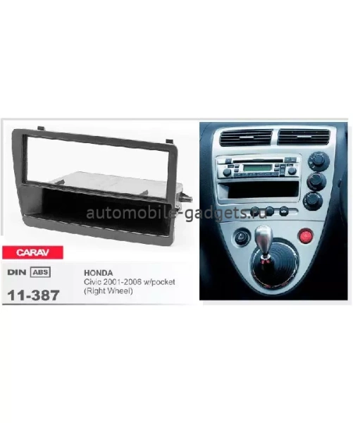Переходная рамка CARAV 11-387 HONDA Civic 2001-2006 / только для а/м с рулем справа