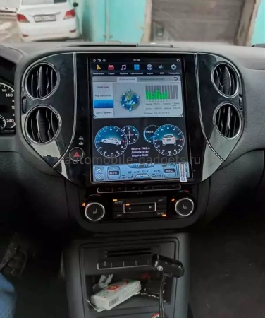 Carmedia ZF-1081-DSP ("Тесла-стиль") штатная магнитола для  Volkswagen Tiguan (2008-2016) на Android 9.0 c 4GB, DSP