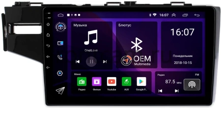 Honda Jazz 3 2014-2020 (левый руль) Canbox RS10-468 1.5/32 на Android 10 (IPS, DSP, CarPlay)