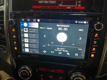 Штатная магнитола Mitsubishi Pajero 4 2006-2024 (для авто без Rockford) Canbox H-Line 7823-9069 на Android 10 (4G-SIM, 4/64, DSP, IPS) С крутилками