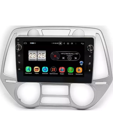 Штатная магнитола Hyundai i20 2008-2012 (с климат-контролем) OEM BPX609-677 на Android 10 (4/64, DSP, IPS, с крутилками)