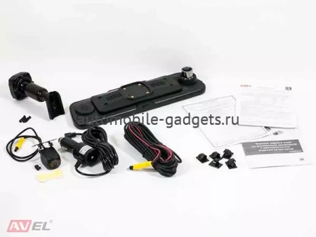 AVS0587DVR (Original mount) Потоковое зеркало заднего вида с монитором 9.7" и двухканальным видеорегистратором