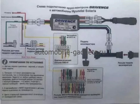 Круиз контроль DRIVENGE KIR-01M для Hyundai Solaris 2011-2017 (автомат)