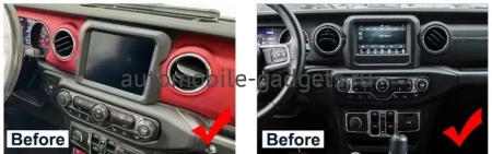 CarMedia ZF-1315-GE ("Тесла-стиль") штатная магнитола для Jeep Wrangler 2018+ на Android 13 c 8GB, DSP, 4G