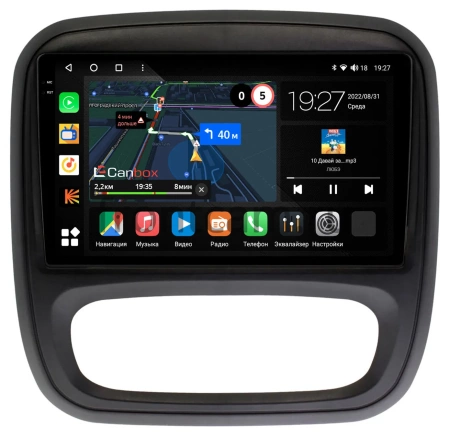 Штатная магнитола Renault Trafic 3 2014-2021 Canbox M-Line 2K 4179-9-RE053N на Android 10 (4G-SIM, 4/64, DSP, QLed)