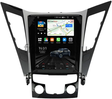 Штатное головное устройство Hyundai Sonata 6 (YF) 2009-2014 Canbox (Tesla style) 9.7 дюймов 2/32 GT096-1312-130 на Android 10 (QLed, DSP, CarPlay)