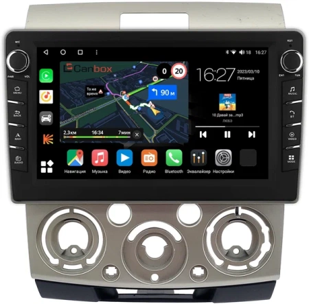 Штатная магнитола Ford Ranger 2 2006-2011 (бронза) Canbox M-Line 7831-9-417 на Android 10 (4G-SIM, 2/32, DSP, IPS) С крутилками