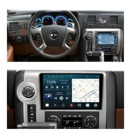 Kuberg EW-9298-OL-9009-EQ-2K Штатная магнитола для Hummer H2 2007-2009 на Android 14 c 6GB, DSP, 4G