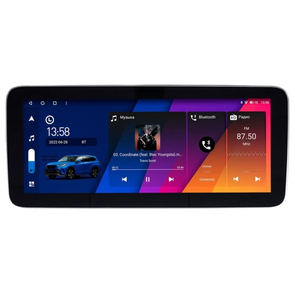 Магнитола под рамки 9", 10", 12.3" Canbox M-Line 7712 12.3 дюйма на Android 10 (4G-SIM, 2/32, DSP, QLed) Mercedes Style