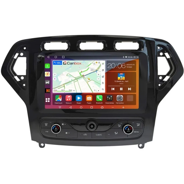Штатная магнитола Ford Mondeo 4 2006-2010 (Тип 1, с климат-контролем) Canbox EVO 2K 5833-9-5427 на Android 14 (4G-SIM, 16/512, DSP, QLed, AI, 360)