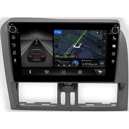 Штатная магнитола Volvo XC60 2008-2017 (матовая, темно-серая) Canbox H-Line 7803-9-788 на Android 10 (4G-SIM, 4/64, DSP, IPS) С крутилками