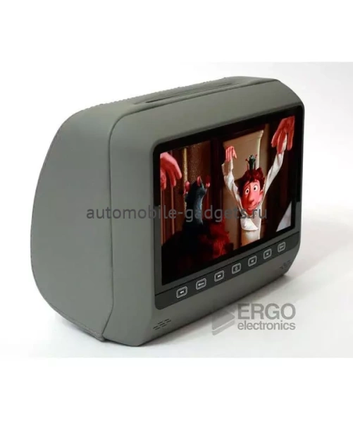 Подголовник со встроенным DVD плеером и LCD монитором 9" ERGO ER9HD (Серый)
