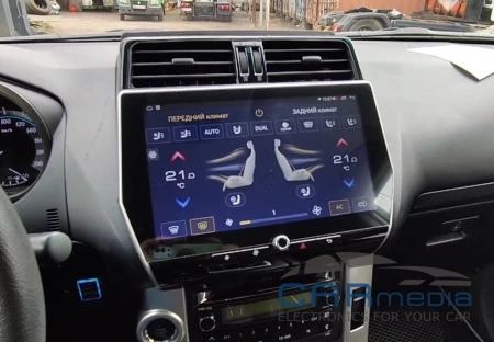 CarMedia ZF-3009FL штатная магнитола для ToyotaLand Cruiser Prado 150 2013-2017 (низкая комплектация) на Android 10 с 6GB, DSP, 4G