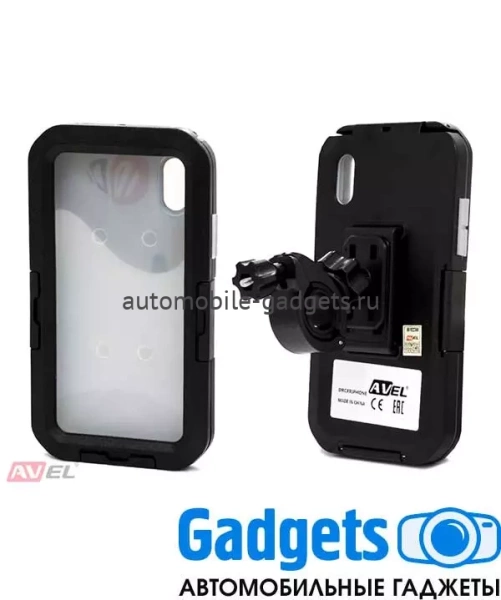 DRCXRIPHONE Водонепроницаемый чехол/ держатель для iPhone XR на велосипед и мотоцикл (черный)