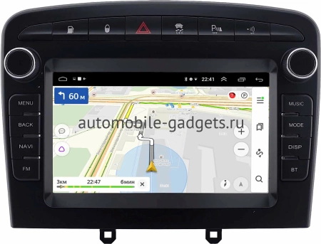 Peugeot 308, 408, RCZ 2007-2022 (черная, Тип 2) OEM на Android 10 (CarPlay, AHD, 1/32) (RK7-RP-2152-505)