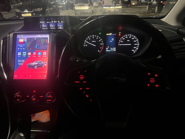 Штатное головное устройство Subaru XV 2, Forester 5, Impreza 5, Crosstrek 2 2016-2024 Canbox (Tesla style) 9.7 дюймов 4/64 GTR096-1312-108 на Android 10 (QLed, DSP, CarPlay)