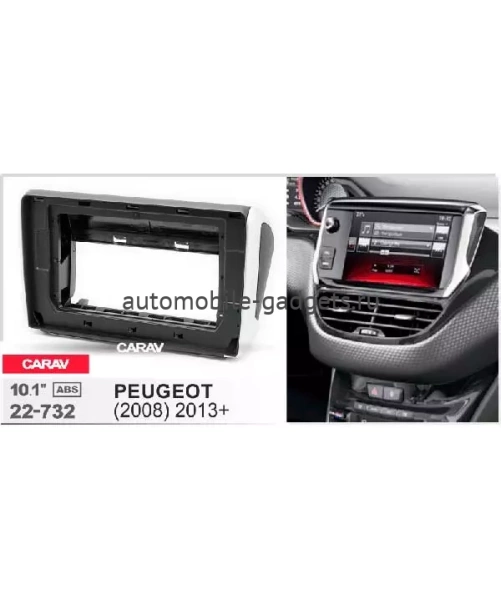 Carav 22-732 переходная рамка для установки автомагнитолы 10" в PEUGEOT (2008) 2013+
