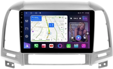 FarCar S500 (HL008M) штатная магнитола для Hyundai Santa Fe 2006-2012 (рамка серебро) на Android 14 c 4Gb, DSP, 4G