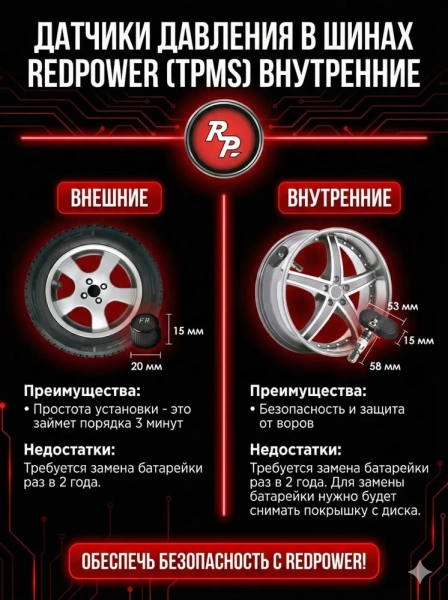 Redpower TPMS (внешние) датчики давления в шинах