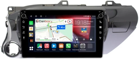 Штатная магнитола Toyota Hilux 8 2015-2024 (руль слева) Canbox H-Line 7808-1071 на Android 10 (4G-SIM, 6/128, DSP, QLed) С крутилками (для авто без магнитолы)